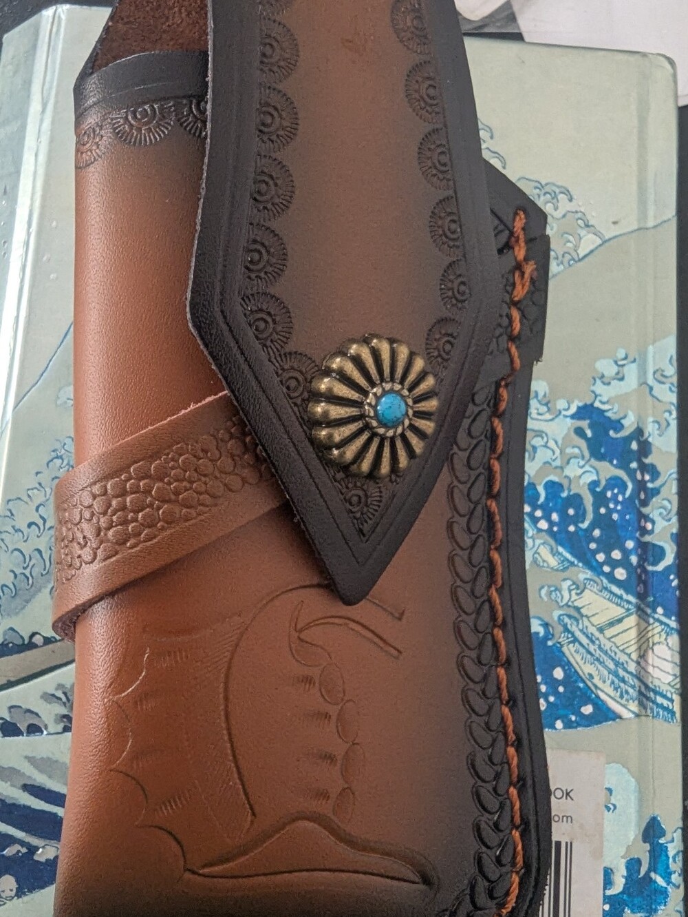 Faux Leather Folding Sheath Pocket Knives Pouch Holster